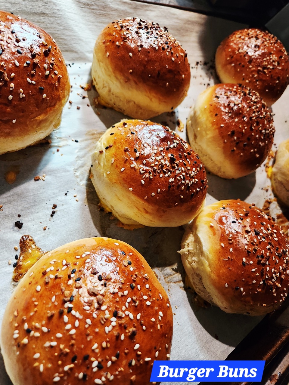 April's home-baked Gourmet Everything Burger Buns