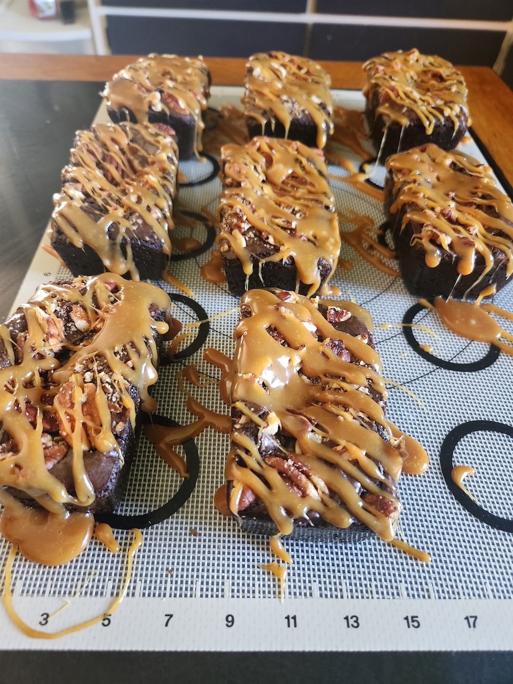 April's home-baked Salted Caramel Brownie Tray